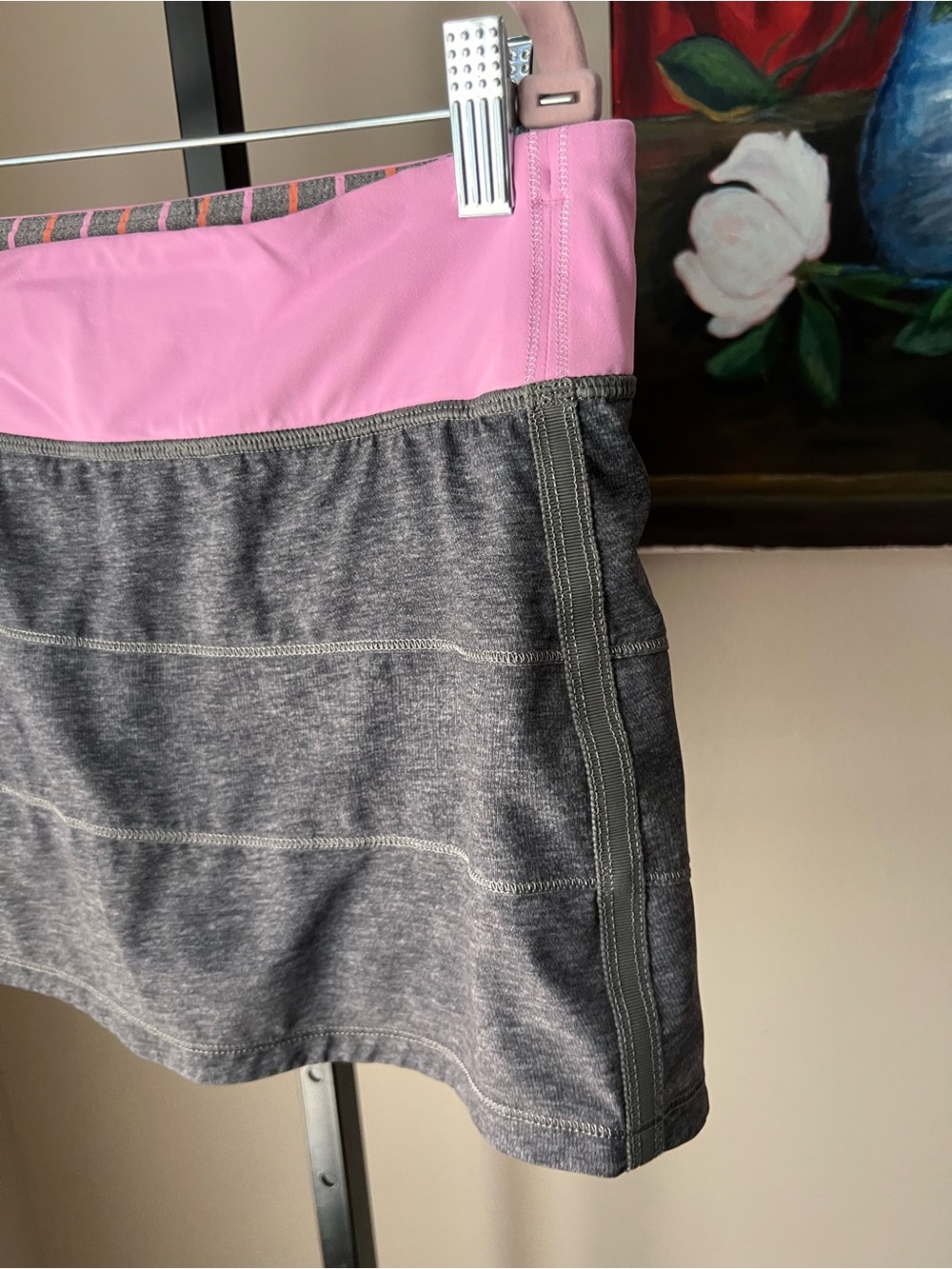 Lululemon pace rival run skirt II Athletic Pink Waistband Gray Skort - Picture 3 of 10